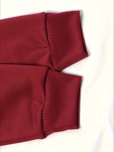 Women's Burgundy Hooded Sweatshirt - Maroon Winter Warm Pullover Hoodie Maximus Echo