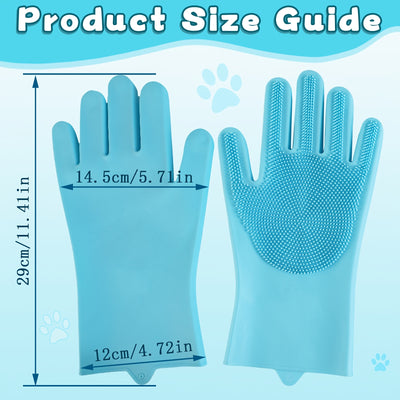 (1/2/3 Pairs)2-in-1 Pet Dog Bath Gloves, Pet Brush SiliconeBath Massage Brush, Dog RubbingBathsupplies - Maximus Echo