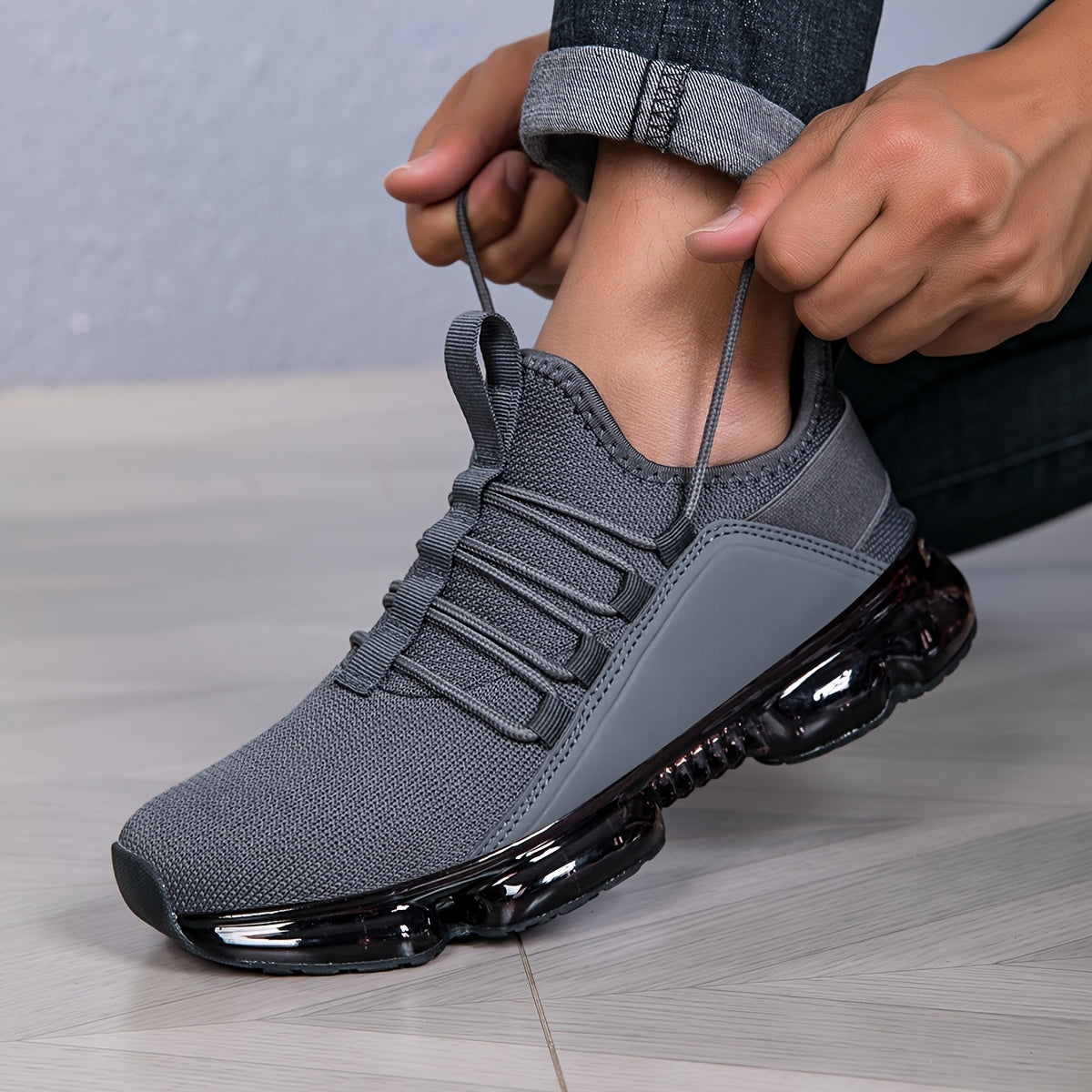 New Summer Men'S Breathable Knitted Sports Shoes, Lightweight Air Cushioning Casual Running Shoes for Couples. Maximus Echo