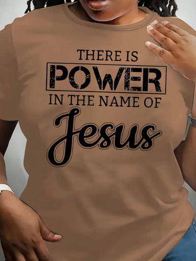 Women'S Inspirational Jesus Quote T-Shirt 0-8XL - Casual Round Neck, Short Sleeve - Maximus Echo