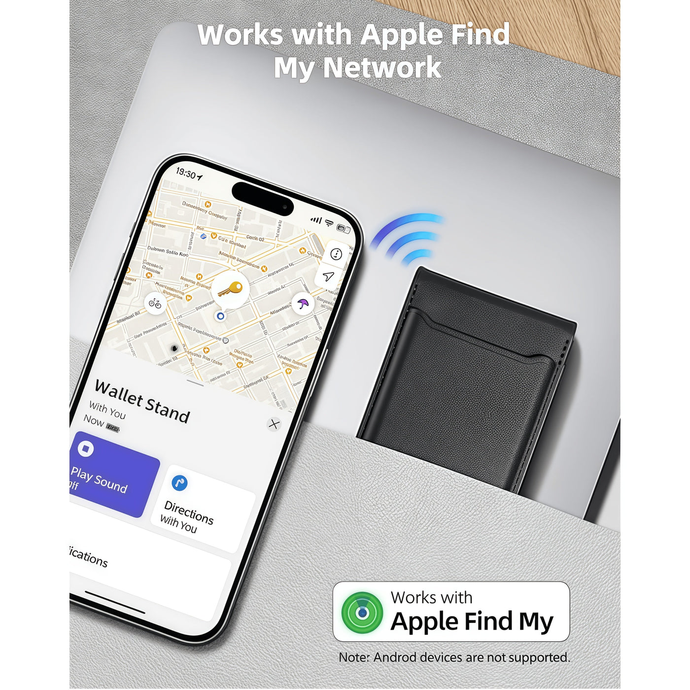 For Mag-safe Wallet, Works With Apple Find My, Strongest Magnetic Wallet For iPhone 17/16/15/14/13/12 Series, For IPhone Wallet With Adjustable Stand, Wallet Tracker, 6 Cards Holder, PU Leather, Halloween Gift, Christmas Gift Maximus Echo