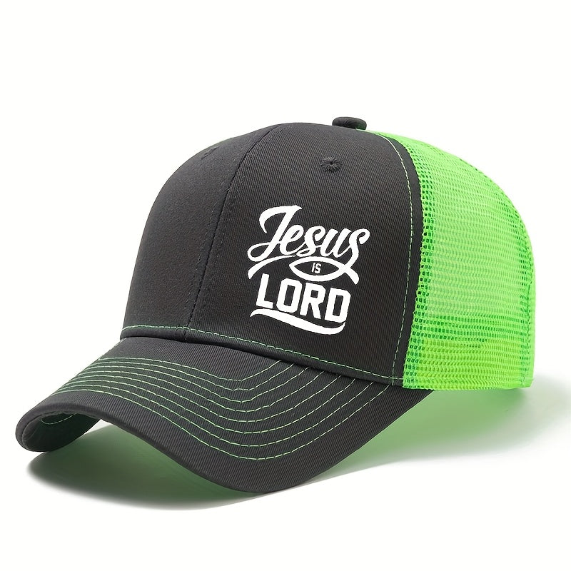 [ Jesus is Lord Cap]  Men'S Quality Mesh Baseball Cap - Maximus Echo