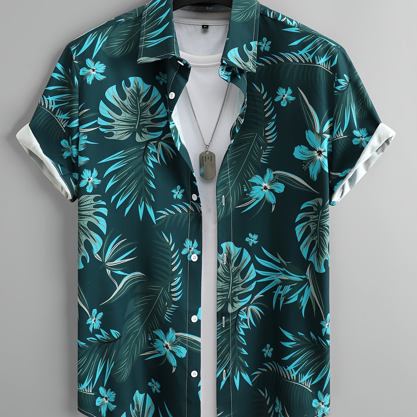 Men's Casual Vacation Colorful Tropical Print Shirt Without Shorts - Maximus Echo