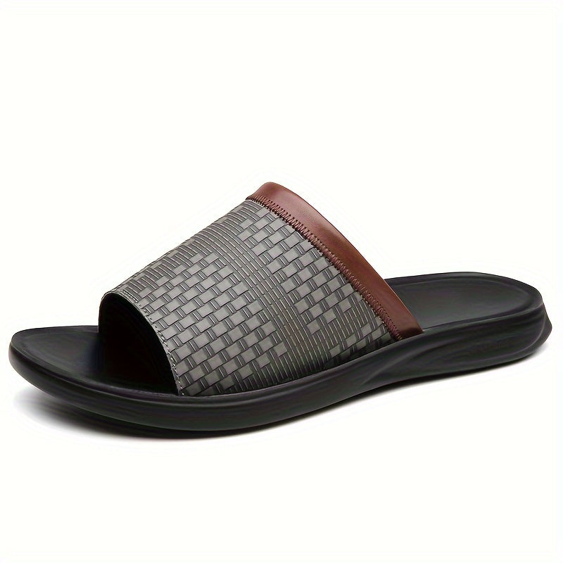 Men's Sleek Thin Design Slippers, Non-slip Comfortable Sandals for Indoor and Outdoor Use - Maximus Echo