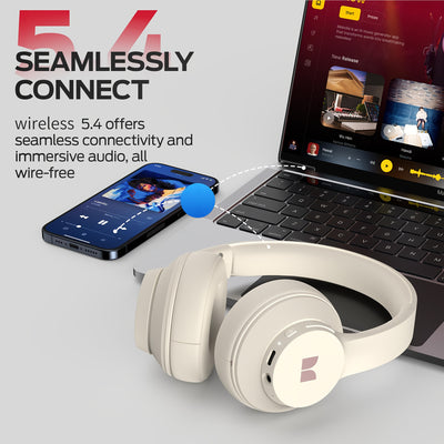 Monster Wireless Headphones, With immense Bass, 40H Playtime, Comfortable Fit Wireless Headset For Travel Work - Maximus Echo