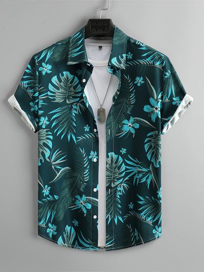Men's Casual Vacation Colorful Tropical Print Shirt Without Shorts - Maximus Echo