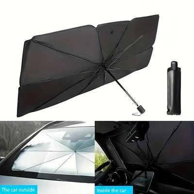 Car Sunshade Front Windshield Sunscreen Heat Insulation Sunshade Blocking Plate Blackout Curtain Gear Car Interior Windshield Small Car Cover Umbrella - Maximus Echo
