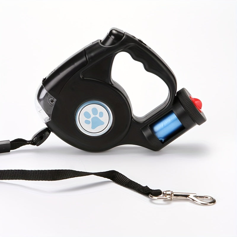 Pet Retractable Leash with a Trash Bin, Dog Leash, Pet Leash, Includes Free Trash Bags. - Maximus Echo