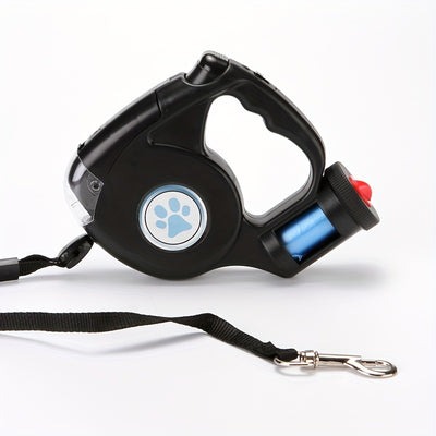 Pet Retractable Leash with a Trash Bin, Dog Leash, Pet Leash, Includes Free Trash Bags. - Maximus Echo