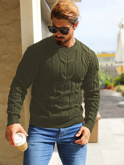 Crewneck Long Sleeve, Machine Washable H-Fit Ribbed Trim for Autumn Winter, Medium Elasticity Fabric Maximus Echo