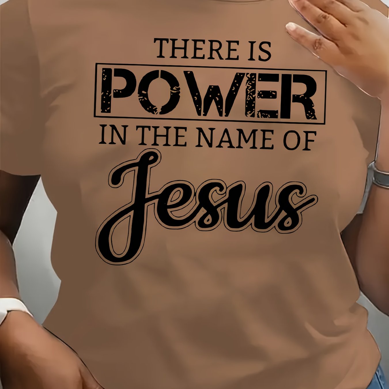 Women'S Inspirational Jesus Quote T-Shirt 0-8XL - Casual Round Neck, Short Sleeve - Maximus Echo