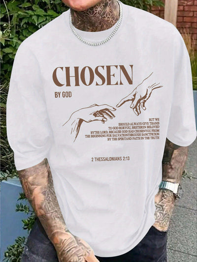 Men'S "Chosen by God" Graphic T-Shirt - Casual Summer Short Sleeve - Maximus Echo