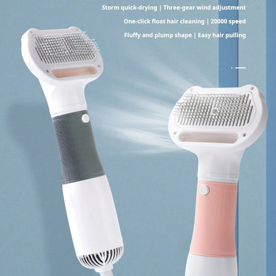 Blow Drying And Combing 2in 1 Multifunctional, Pet Grooming Hair Dryer Slide Brush Home Furry Dryer, Portable Dryer 3 Heat Settings Adjustable Temperature Speed Multiple Colors. - Maximus Echo