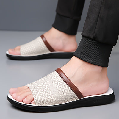 Men's Sleek Thin Design Slippers, Non-slip Comfortable Sandals for Indoor and Outdoor Use - Maximus Echo