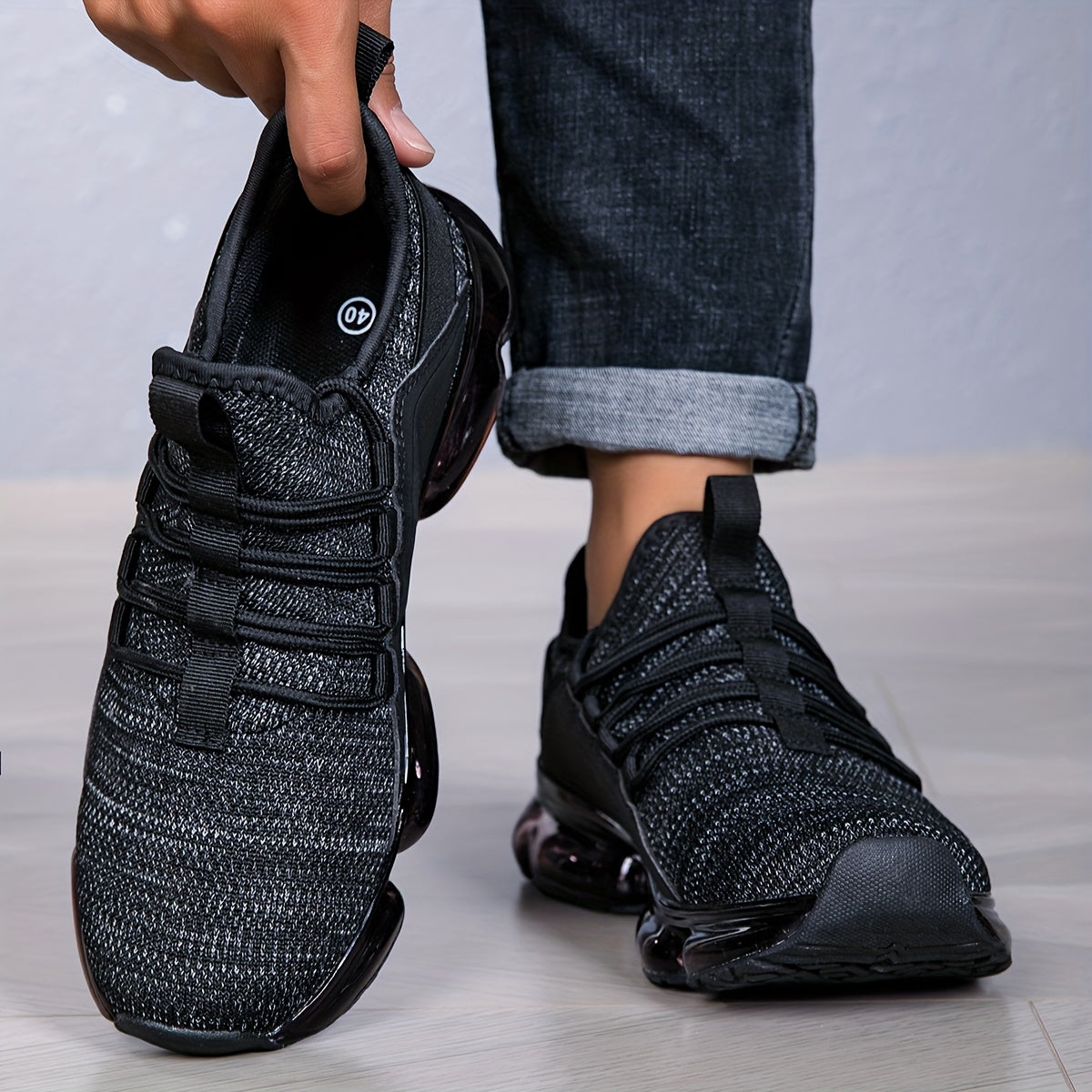 New Summer Men'S Breathable Knitted Sports Shoes, Lightweight Air Cushioning Casual Running Shoes for Couples. Maximus Echo