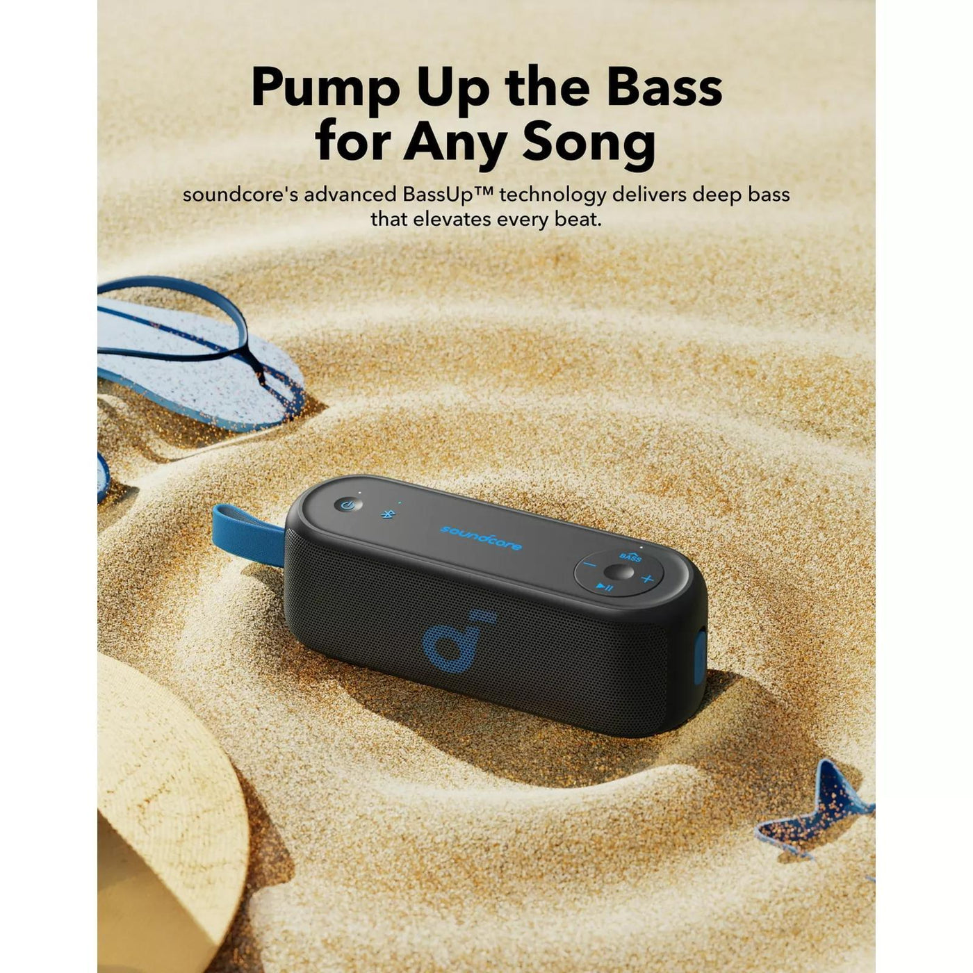 Soundcore Select 3 Portable Outdoor Speaker, 16W Outdoor Speaker, Wireless Speaker, Bass Up Technology, 20H Playtime - Maximus Echo