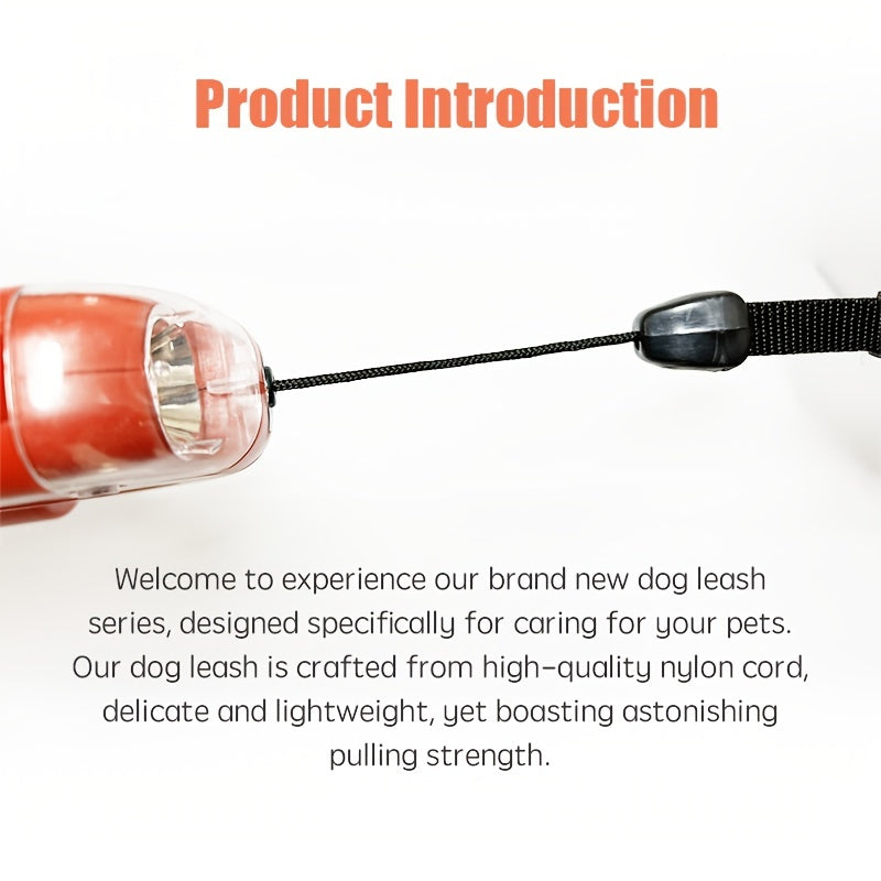 Pet Retractable Leash with a Trash Bin, Dog Leash, Pet Leash, Includes Free Trash Bags. - Maximus Echo