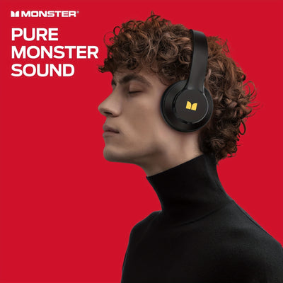 Monster Wireless Headphones, With immense Bass, 40H Playtime, Comfortable Fit Wireless Headset For Travel Work - Maximus Echo
