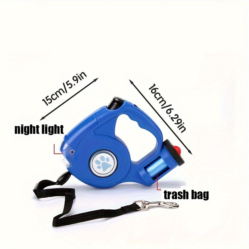 Pet Retractable Leash with a Trash Bin, Dog Leash, Pet Leash, Includes Free Trash Bags. - Maximus Echo