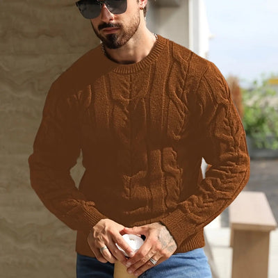 Crewneck Long Sleeve, Machine Washable H-Fit Ribbed Trim for Autumn Winter, Medium Elasticity Fabric Maximus Echo