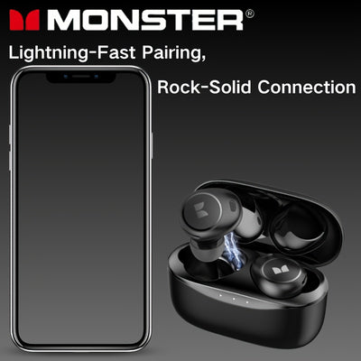 Monster Wireless Earbuds -  Secure Fit In-Ear Design, Ideal for Workouts - Maximus Echo