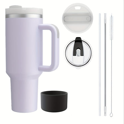40oz Stainless Steel Tumbler with Handle - Double Vacuum Insulated Travel Mug - Maximus Echo