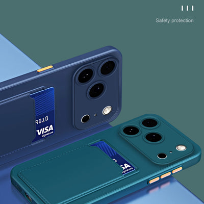 A Protective Cover for Apple for iphone 17, Air 16, And Pro Max Plus Models 15, 14, 13, 12, And 11, Featuring a Card Slot And a Back Panel. Maximus Echo