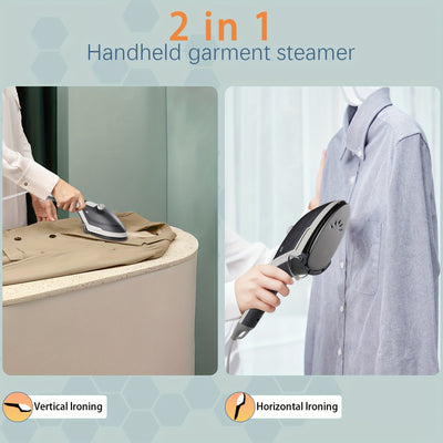2-in-1 Handheld Garment Steamer , Fast Heat-Up, Detachable Water Tank, Travel-Size Fabric for Home & Travel - 800W, 110V, US Plug - Maximus Echo