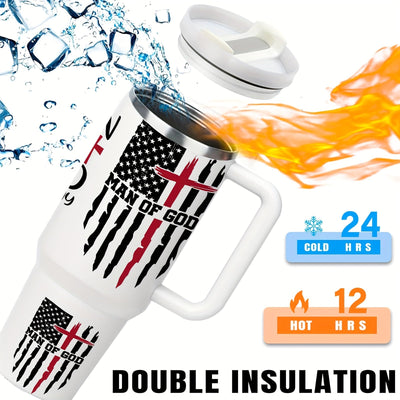 1pc 40/16 Oz Vacuum Insulated Water Bottle, 304 Stainless Steel, Keeps Cold For 24 Hour Maximus Echo