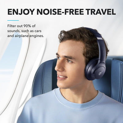 soundcore by Anker Q20i Hybrid Active Noise Cancelling Headphones, Wireless Over-Ear Bluetooth, 40H Long ANC Playtime, Hi-Res Audio, Big Bass, Customize via an App - Maximus Echo