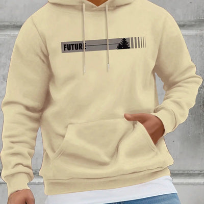 Fall/Winter Casual Knit Fabric Hoodie with Kangaroo Pocket Maximus Echo
