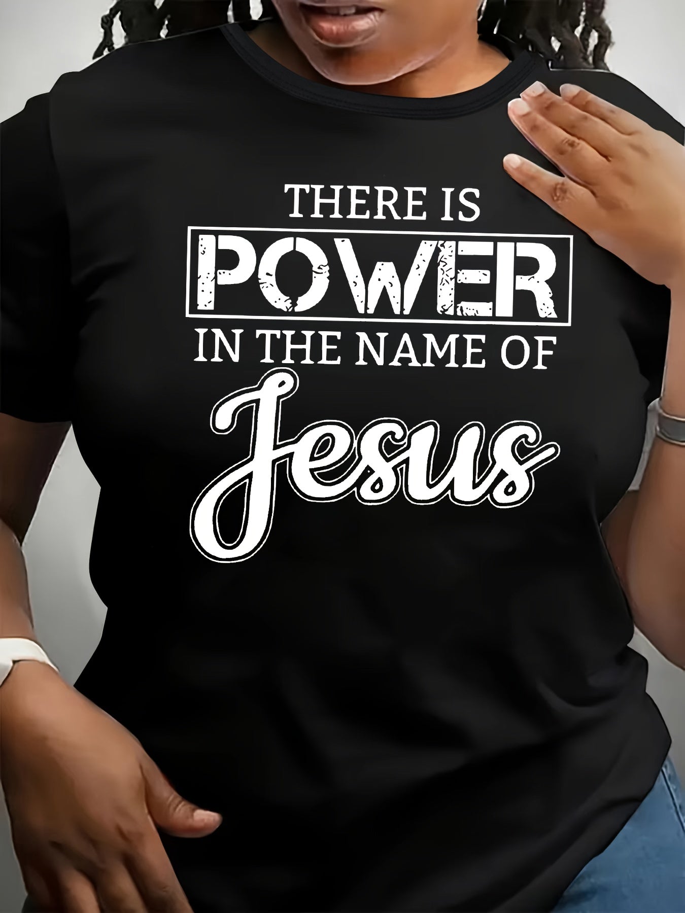 Women'S Inspirational Jesus Quote T-Shirt 0-8XL - Casual Round Neck, Short Sleeve - Maximus Echo