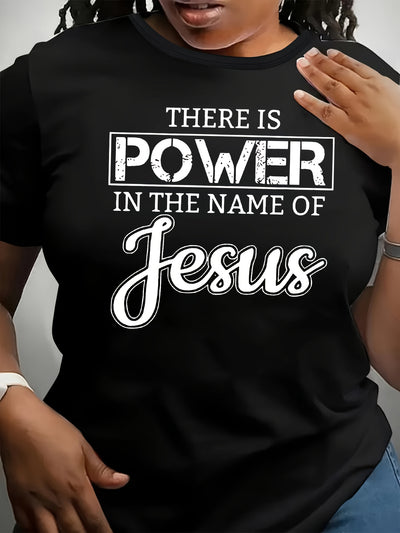 Women'S Inspirational Jesus Quote T-Shirt 0-8XL - Casual Round Neck, Short Sleeve - Maximus Echo