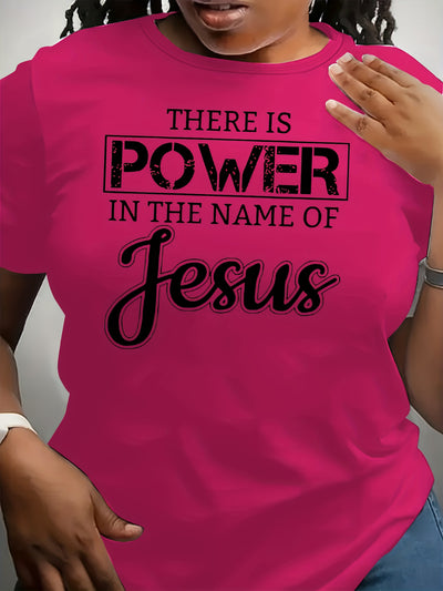 Women'S Inspirational Jesus Quote T-Shirt 0-8XL - Casual Round Neck, Short Sleeve - Maximus Echo