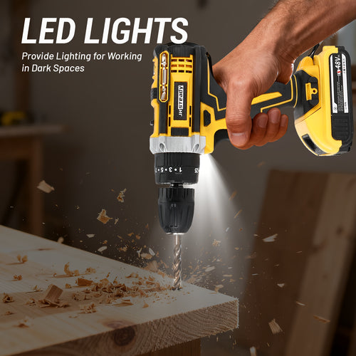 136pcs 21V Cordless Drill Set | Heavy-Duty Impact Drill with Carrying Case