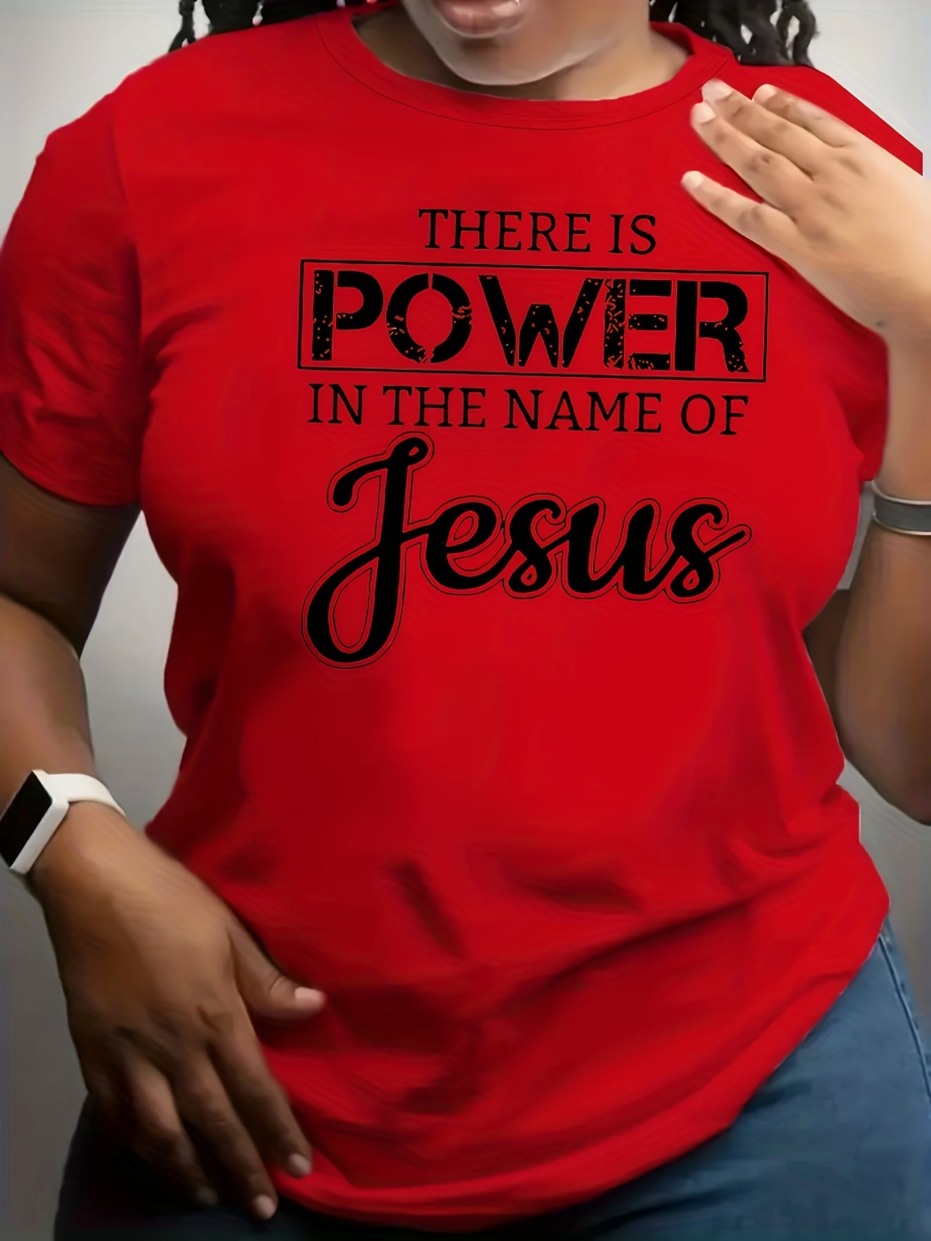 Women'S Inspirational Jesus Quote T-Shirt 0-8XL - Casual Round Neck, Short Sleeve - Maximus Echo