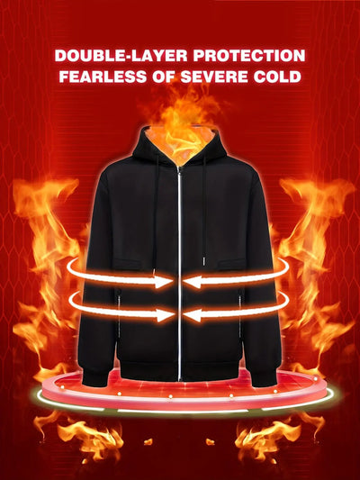 Men'S Christian Religious Hooded Jacket - Saves My Life Graphic Zip-Up Coat with Front Pocket, Black & White Religious Apparel for Church