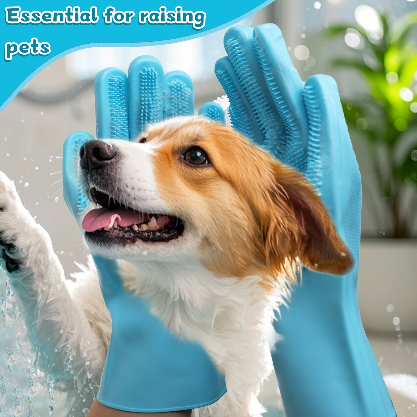 (1/2/3 Pairs)2-in-1 Pet Dog Bath Gloves, Pet Brush SiliconeBath Massage Brush, Dog RubbingBathsupplies - Maximus Echo