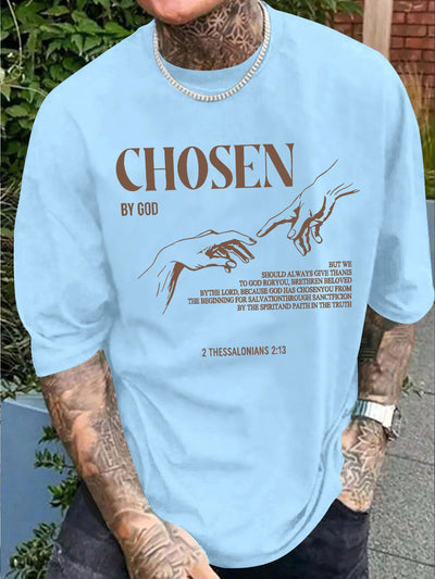 Men'S "Chosen by God" Graphic T-Shirt - Casual Summer Short Sleeve - Maximus Echo