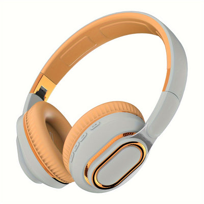 Wireless 5.0 Shock Bass Over-Ear Headphones with Mic | Foldable Soft Padded Design, FM Radio, 3.5mm AUX Cable, SD Card Support for Travel - Maximus Echo