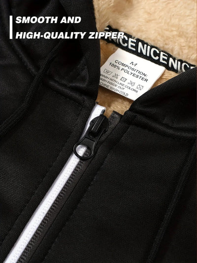 Men'S Christian Religious Hooded Jacket - Saves My Life Graphic Zip-Up Coat with Front Pocket, Black & White Religious Apparel for Church