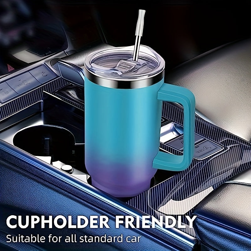 40oz Stainless Steel Tumbler with Handle - Double Vacuum Insulated Travel Mug - Maximus Echo