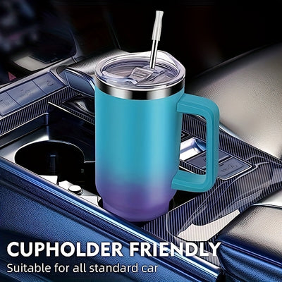 40oz Stainless Steel Tumbler with Handle - Double Vacuum Insulated Travel Mug - Maximus Echo
