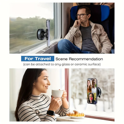 2025 Model 360° Adjustable Vacuum Suction Phone Holder, Car, Kitchen, Bathroom - Stable and Secure, Fits All Smartphones,| Fashionable Phone Stand | Vacuum Suction Tech - Maximus Echo