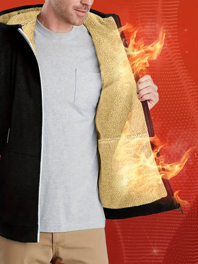 Men'S Christian Religious Hooded Jacket - Saves My Life Graphic Zip-Up Coat with Front Pocket, Black & White Religious Apparel for Church