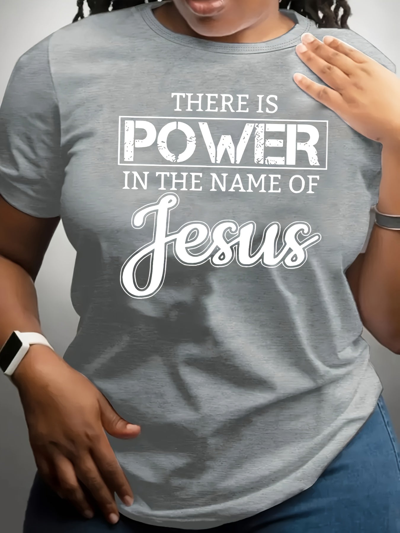 Women'S Inspirational Jesus Quote T-Shirt 0-8XL - Casual Round Neck, Short Sleeve - Maximus Echo