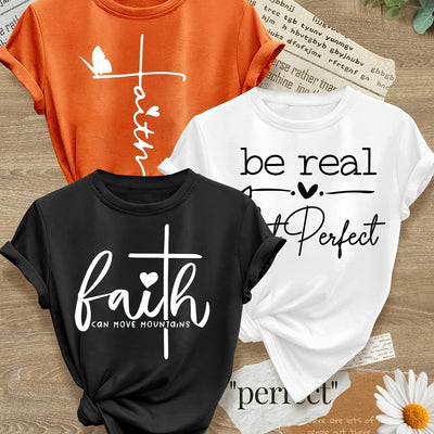 Love Heart English Letter Line Mixed Combination Retro Style Women'S Summer Multi-Color Optional S-XXL - Maximus Echo