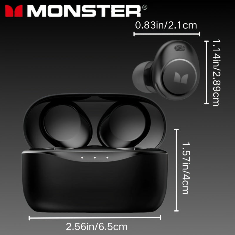 Monster Wireless Earbuds -  Secure Fit In-Ear Design, Ideal for Workouts - Maximus Echo