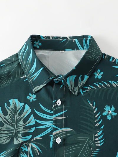 Men's Casual Vacation Colorful Tropical Print Shirt Without Shorts - Maximus Echo