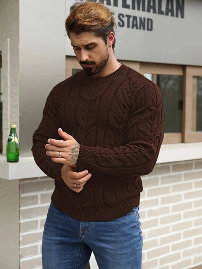 Crewneck Long Sleeve, Machine Washable H-Fit Ribbed Trim for Autumn Winter, Medium Elasticity Fabric Maximus Echo